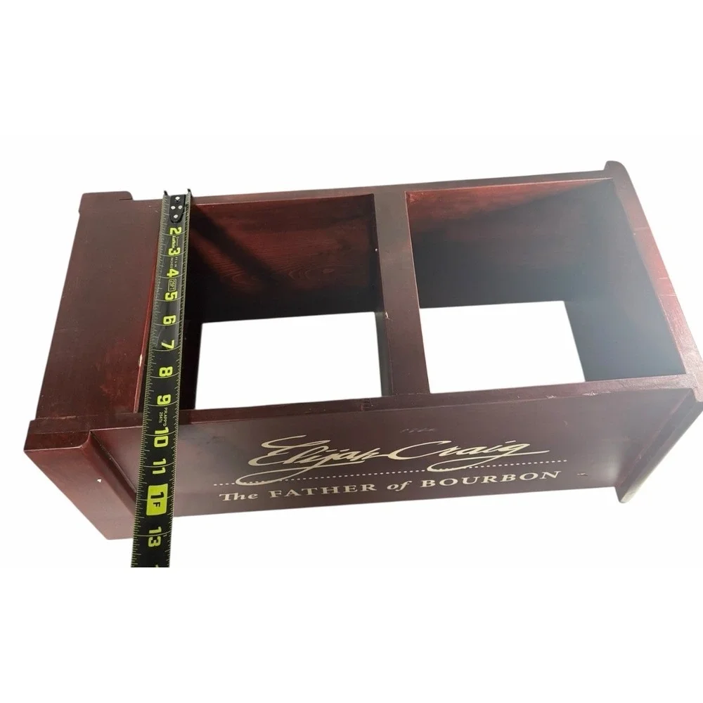 Elijah Craig Bourbon Small Liquor Bottle Display Wood Shelf Mancave